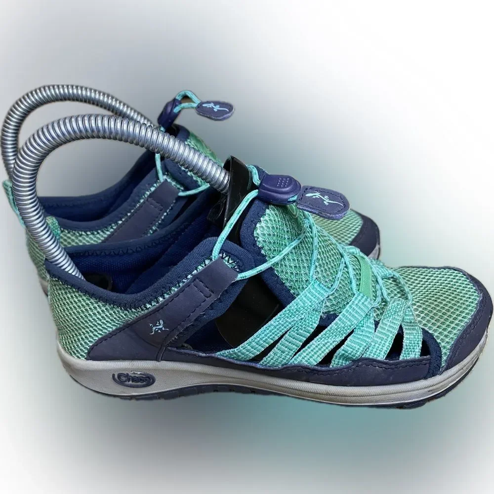 Chaco Outcross 2 Watersport Shoe Big Kids Boys Girls Size 4 Navy Blue Teal